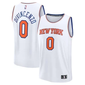 Stupendo Donte DiVincenzo New York Knicks Fast Break Replica Player Jersey Association Edition White  per i Fan Veri