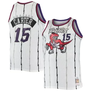 Pratico Sofisticato Classico Vince Carter Toronto Raptors 1998/99 Big & Tall Hardwood Classics Swingman Jersey White/Purple  per i Fan Veri