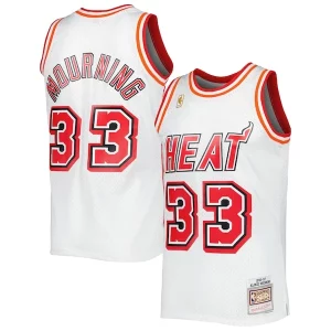 Accattivante Meraviglioso Alonzo Mourning Miami Heat Hardwood Classics Swingman Jersey White  per i Fan Veri