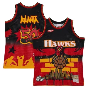 Delizioso Meraviglioso Eccezionale Atlanta Hawks x Tats Cru Hardwood Classics Fashion Jersey Black  per i Fan Veri
