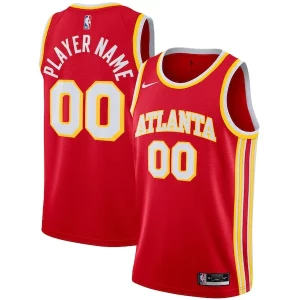 Robusto Atlanta Hawks Nike 2020/21 Swingman Custom Jersey Icon Edition Red  per i Fan Veri