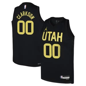Lussuoso Prestigioso Resistente Jordan Clarkson Utah Jazz Jordan Brand Youth Swingman Jersey Statement Edition Black  per i Fan Veri