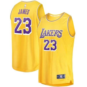 Carino Moderno LeBron James Los Angeles Lakers Youth Fast Break Player Jersey Icon Edition Gold  per i Fan Veri