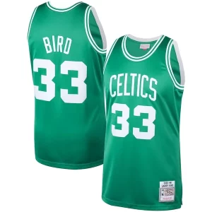 Fantastico Bellissimo Ottimo Larry Bird Boston Celtics 1985/86 Hardwood Classics Authentic Jersey Kelly Green  per i Fan Veri