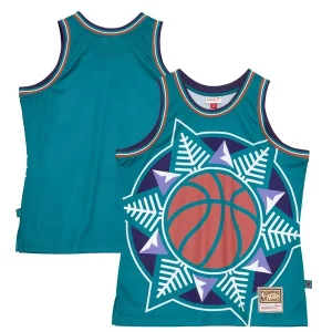 Cool Eccezionale Raffinato Utah Jazz Hardwood Classics Blown Out Fashion Jersey Turquoise  per i Fan Veri