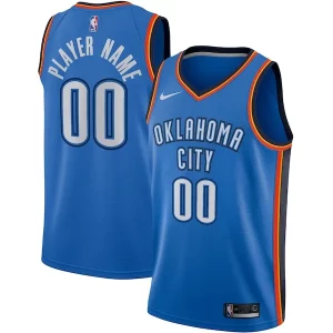 Prestigioso Accattivante Oklahoma City Thunder Nike Swingman Custom Jersey Blue Icon Edition  per i Fan Veri