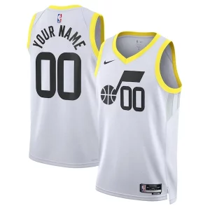Duraturo Utah Jazz Nike Unisex Swingman Custom Jersey White Association Edition  per i Fan Veri