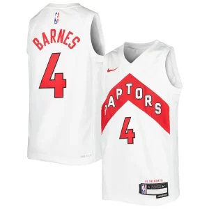 Sofisticato Scottie Barnes Toronto Raptors Nike Youth Swingman Jersey Association Edition White/Red  per i Fan Veri
