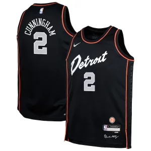 Classico Cade Cunningham Detroit Pistons Nike Youth Swingman Replica Jersey City Edition Black  per i Fan Veri