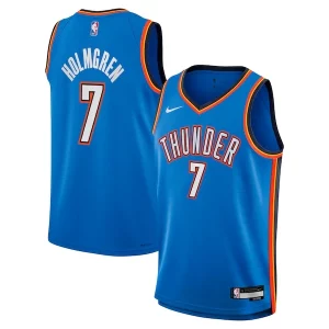 Trendy Chet Holmgren Oklahoma City Thunder Nike Youth Swingman Jersey Icon Edition Blue  per i Fan Veri