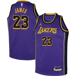 Prestigioso Accattivante Versatile LeBron James Los Angeles Lakers Jordan Brand Youth Performance Swingman Jersey Statement Purple  per i Fan Veri
