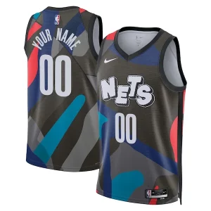 Comodo Elegante Brooklyn Nets Nike Unisex 2023/24 Custom Swingman Jersey Black City Edition  per i Fan Veri