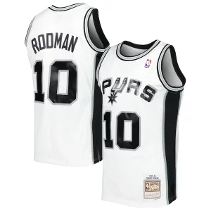 Attraente Accattivante Trendy Dennis Rodman San Antonio Spurs 2001/02 Hardwood Classics Swingman Jersey White  per i Fan Veri