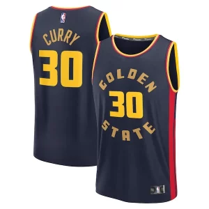 Ottimo Lussuoso Stephen Curry Golden State Warriors 2024/25 Fast Break Player Jersey City Edition Navy  per i Fan Veri