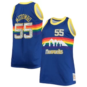 Incantevole Ottimo Dikembe Mutombo Denver Nuggets Big & Tall 1991/92 NBA 75th Anniversary Diamond Swingman Jersey Blue  per i Fan Veri