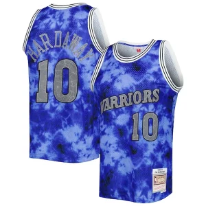 Magnifico Tim Hardaway Golden State Warriors 1990/91 Galaxy Swingman Jersey Blue  per i Fan Veri