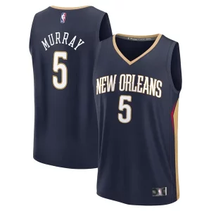 Prestigioso Dejounte Murray New Orleans Pelicans Youth Fast Break Replica Player Jersey Icon Edition Navy  per i Fan Veri