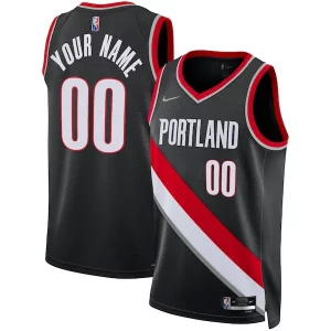 Robusto Duraturo Portland Trail Blazers Nike 2021/22 Diamond Swingman Custom Jersey Icon Edition Black  per i Fan Veri