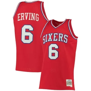 Robusto Trendy Julius Erving Philadelphia 76ers 1982/83 Big & Tall Hardwood Classics Swingman Jersey Red  per i Fan Veri