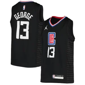 Carino Comodo Prestigioso Paul George LA Clippers Jordan Brand Youth 2020/21 Swingman Player Jersey Black Statement Edition  per i Fan Veri