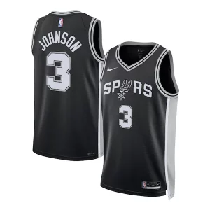 Sofisticato Classico Keldon Johnson San Antonio Spurs Nike Unisex Swingman Jersey Icon Edition Black/White  per i Fan Veri