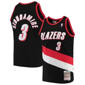 Eccezionale Trendy Elegante Damon Stoudamire Portland Trail Blazers 1999/00 Hardwood Classics Swingman Jersey Black  per i Fan Veri