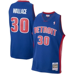 Delizioso Prestigioso Gorgeous Rasheed Wallace Detroit Pistons 2003/04 Hardwood Classics Swingman Jersey Royal  per i Fan Veri