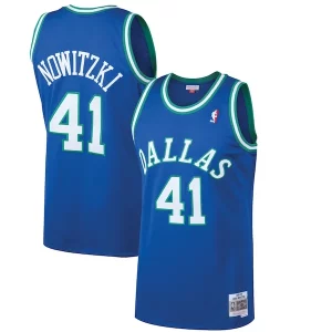 Pratico Dirk Nowitzki Dallas Mavericks 1998/99 Hardwood Classics Swingman Jersey Blue  per i Fan Veri