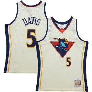 Sofisticato Baron Davis Golden State Warriors Chainstitch Swingman Jersey Cream  per i Fan Veri