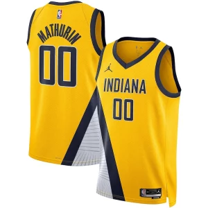 Eccezionale Bennedict Mathurin Indiana Pacers Jordan Brand Unisex Swingman Jersey Statement Edition Gold  per i Fan Veri