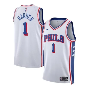 Ottimo Attraente Fascinante James Harden Philadelphia 76ers Nike Unisex Swingman Jersey Association Edition White  per i Fan Veri