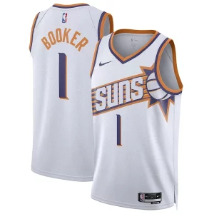 Sofisticato Comodo Devin Booker Phoenix Suns Nike Unisex Swingman Jersey Association Edition White  per i Fan Veri