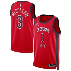 Bellissimo Meraviglioso CJ McCollum New Orleans Pelicans Jordan Brand Unisex Swingman Jersey Statement Edition Red  per i Fan Veri