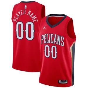 Moderno New Orleans Pelicans Jordan Brand Swingman Custom Jersey Statement Edition Red  per i Fan Veri