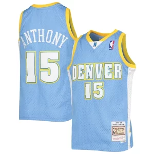 Splendido Comodo Elegante Carmelo Anthony Denver Nuggets Youth 2003 04 Hardwood Classics Swingman Jersey Powder Blue  per i Fan Veri
