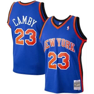 Gorgeous Classico Delizioso Marcus Camby New York Knicks 1998/99 Hardwood Classics Swingman Jersey Blue  per i Fan Veri