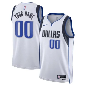 Incantevole Carino Dallas Mavericks Nike Unisex Swingman Custom Jersey White Association Edition  per i Fan Veri