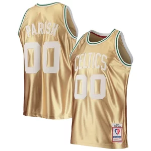 Fantastico Versatile Comodo Robert Parish Boston Celtics 75th Anniversary 1985/86 Hardwood Classics Swingman Jersey Gold  per i Fan Veri