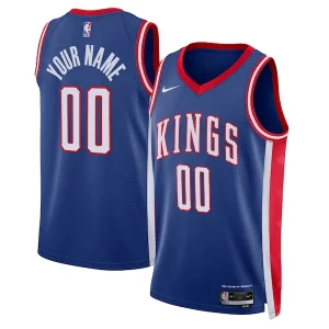 Attraente Classico Sacramento Kings Nike Unisex 2024/25 Custom Swingman Jersey City Edition Blue  per i Fan Veri
