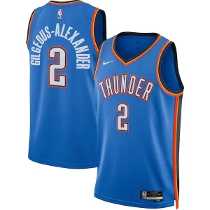 Classico Eccezionale Meraviglioso Shai Gilgeous Alexander Oklahoma City Thunder Nike Unisex Swingman Jersey Icon Edition Blue  per i Fan Veri