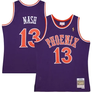 Fantastico Trendy Carino Steve Nash Phoenix Suns 2001/02 Hardwood Classics Swingman Jersey Purple/White  per i Fan Veri
