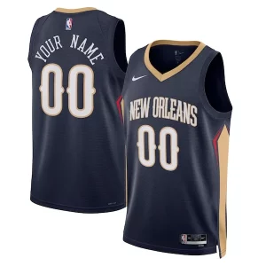 Classico New Orleans Pelicans Nike Unisex 2022/23 Swingman Custom Jersey Navy Icon Edition  per i Fan Veri