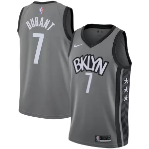 Bellissimo Meraviglioso Kevin Durant Brooklyn Nets Nike 2019/2020 Swingman Jersey Statement Edition Gray  per i Fan Veri