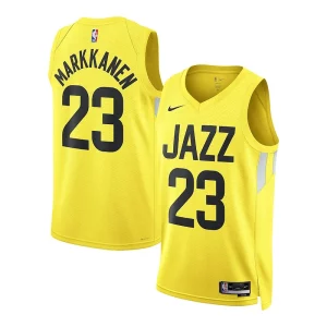 Splendido Magnifico Sofisticato Lauri Markkanen Utah Jazz Nike Unisex Swingman Jersey Association Edition Gold  per i Fan Veri