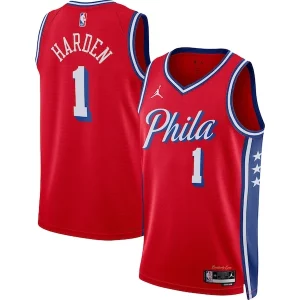 Meraviglioso James Harden Philadelphia 76ers Jordan Brand Unisex Swingman Jersey Statement Edition Red  per i Fan Veri