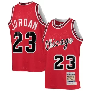 Cool Fascinante Youth Chicago Bulls Michael Jordan Red 1984/85 Hardwood Classics Authentic Jersey  per i Fan Veri