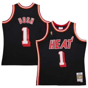 Stupendo Accattivante Gorgeous Chris Bosh Miami Heat 2013/14 Hardwood Classics Swingman Jersey Black  per i Fan Veri