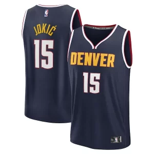 Carino Moderno Nikola Jokic Denver Nuggets Youth Fast Break Replica Player Jersey Icon Edition Navy  per i Fan Veri