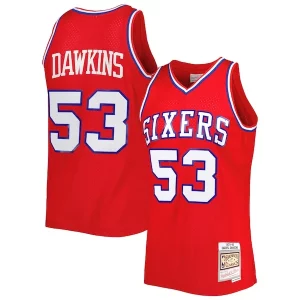 Stupendo Fantastico Darryl Dawkins Philadelphia 76ers Hardwood Classics 1979/80 Swingman Jersey Red  per i Fan Veri