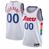 Accattivante Philadelphia 76ers Nike Unisex 2024/25 Custom Swingman Jersey City Edition White  per i Fan Veri